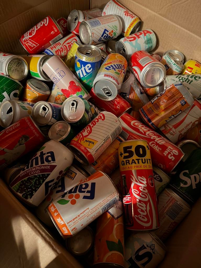 Heel veel drankblikken frisdrank en bier, Ophalen, Gebruikt, Frisdrank