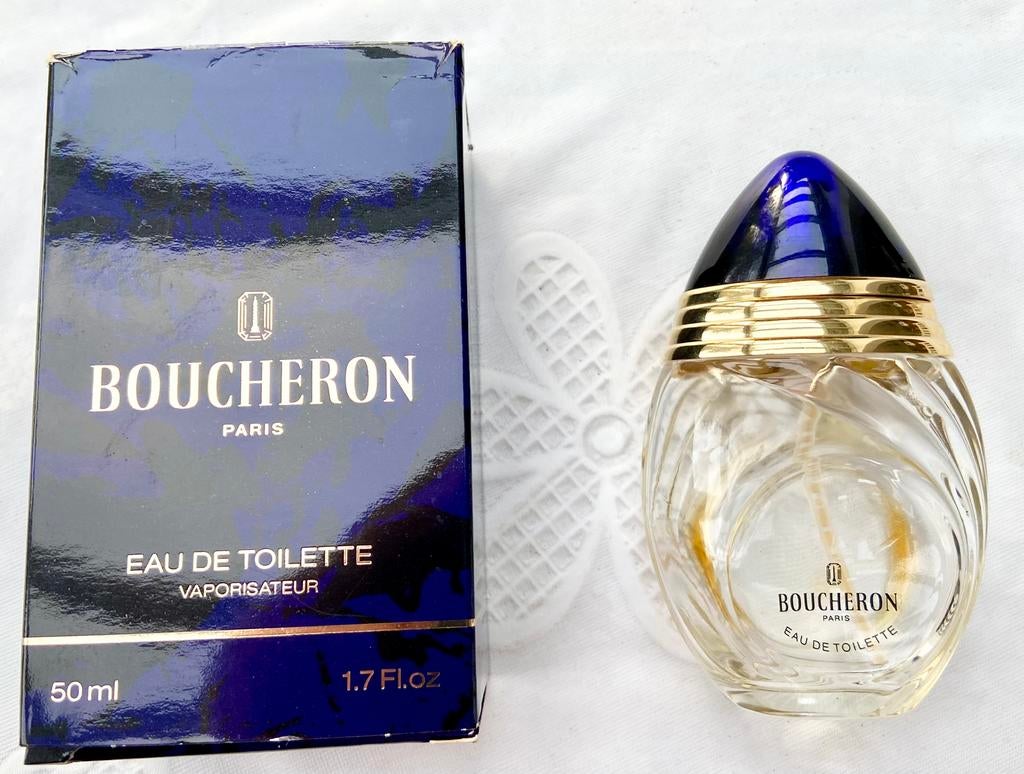 Prachtige parfum, fles van Boucheron met haar doos, Ophalen of Verzenden, Zo goed als nieuw, Parfumfles