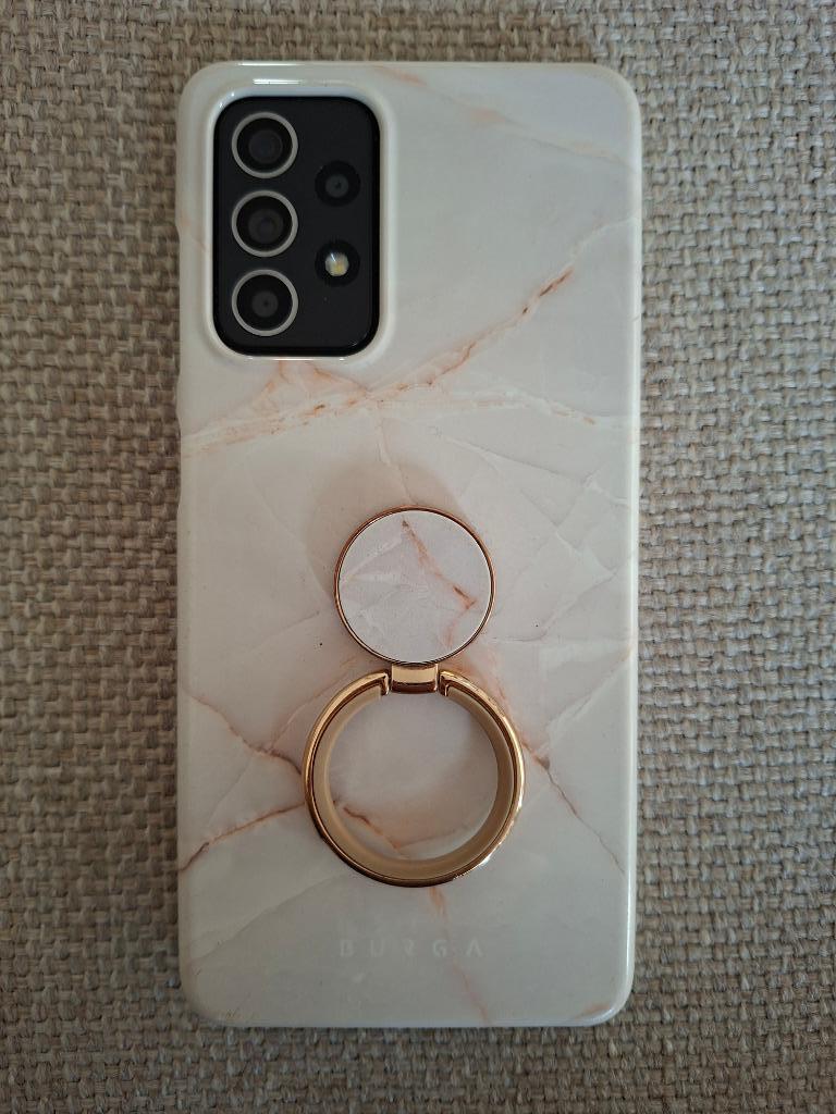KRASVRIJ hoesje + ringhouder Samsung Galaxy A52 BURGA, Enlèvement, Comme neuf, Autres modèles, Housse ou Sac