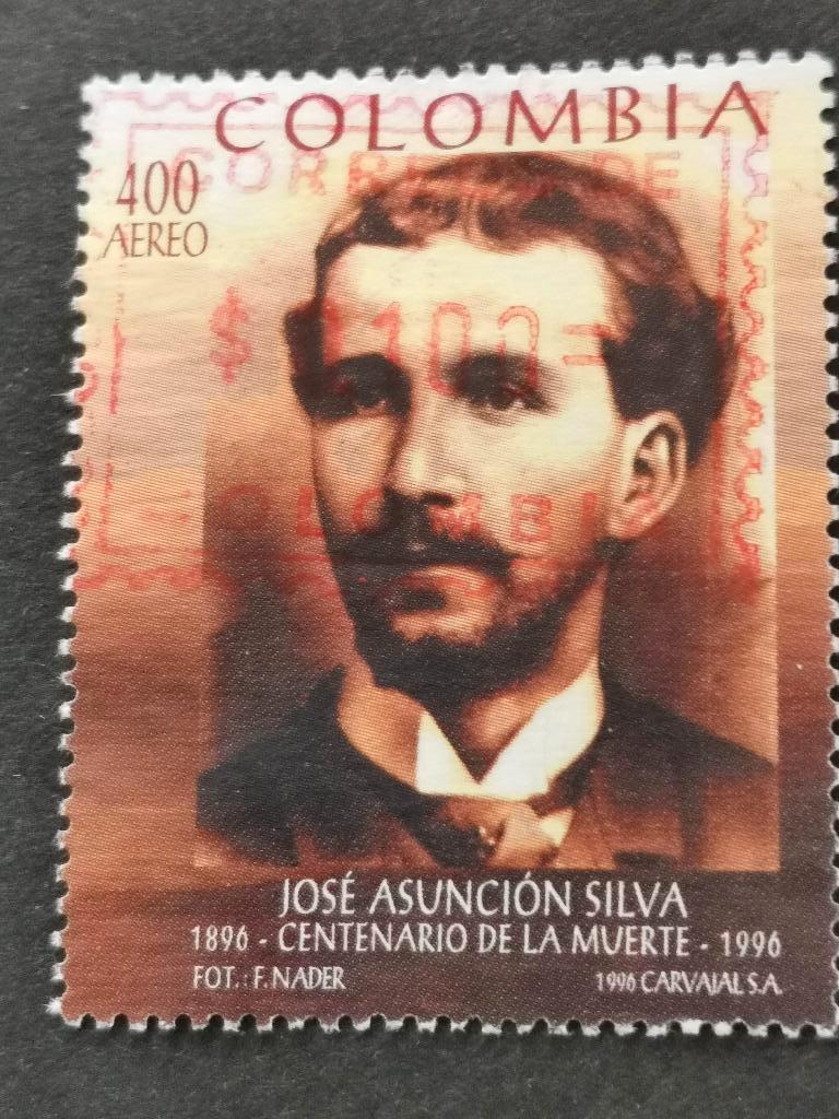 Colombie 1996 - José Asuncion Silva, Enlèvement ou Envoi, Affranchi, Amérique du Sud
