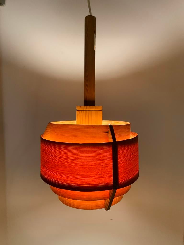 Design H.A Jakobsson Lampe suspension vintage Sweden 60’s, Huis en Inrichting, Lampen | Hanglampen, Gebruikt, Ophalen