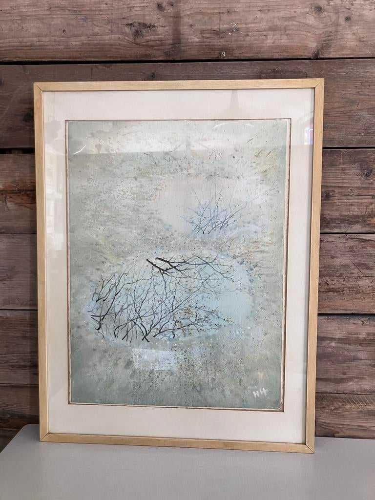Acryl/papier Hugo Heyrman ‘Kringloop van het Water’, Ophalen of Verzenden