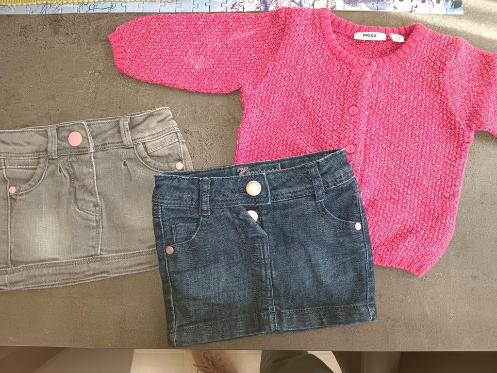 Truitje met 2 jeans rokjes maat 62, Enfants & Bébés, Vêtements de bébé | Taille 62, Enlèvement ou Envoi, Comme neuf, Mexx, Fille