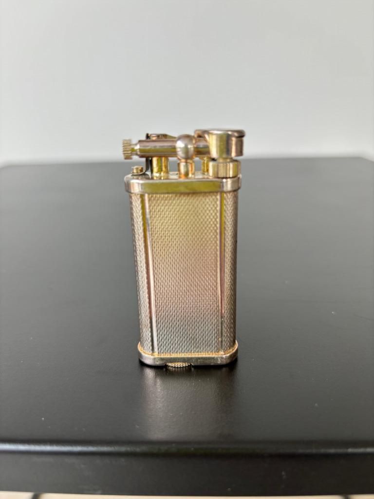 Vintage Dunhill Unique Silver Plated Barley Grain Aansteker, Ophalen of Verzenden, Gebruikt, Aansteker