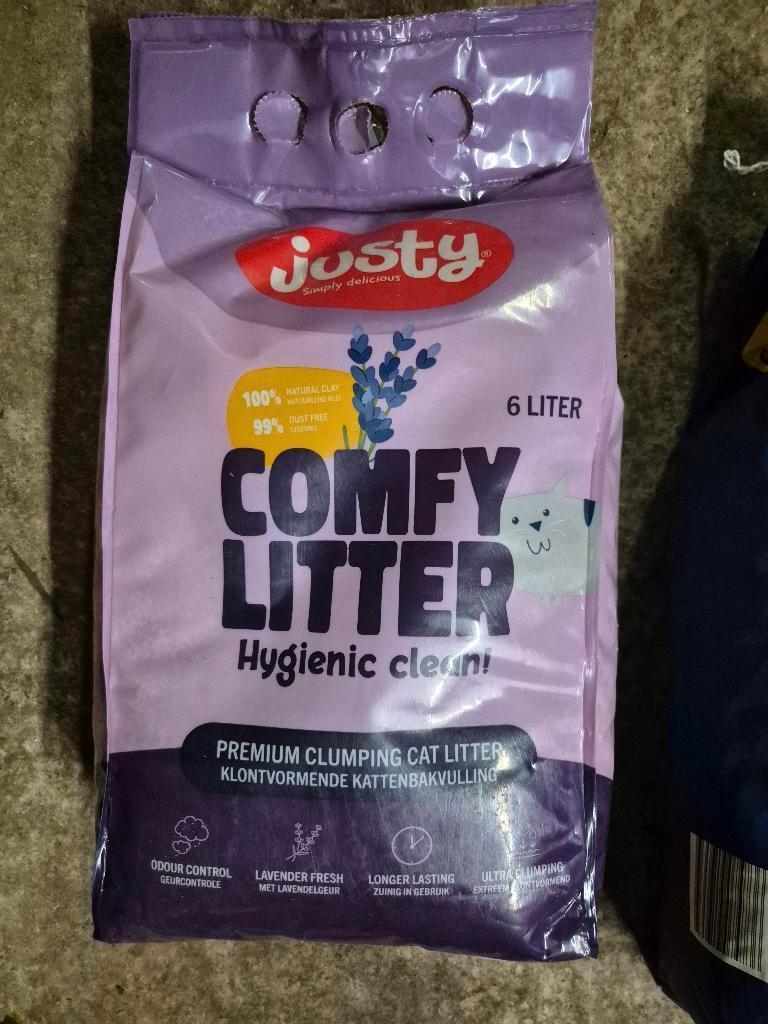 Justy Comfy litter lavendel - 6L kattenbakvulling, Enlèvement ou Envoi, Neuf, Fermé