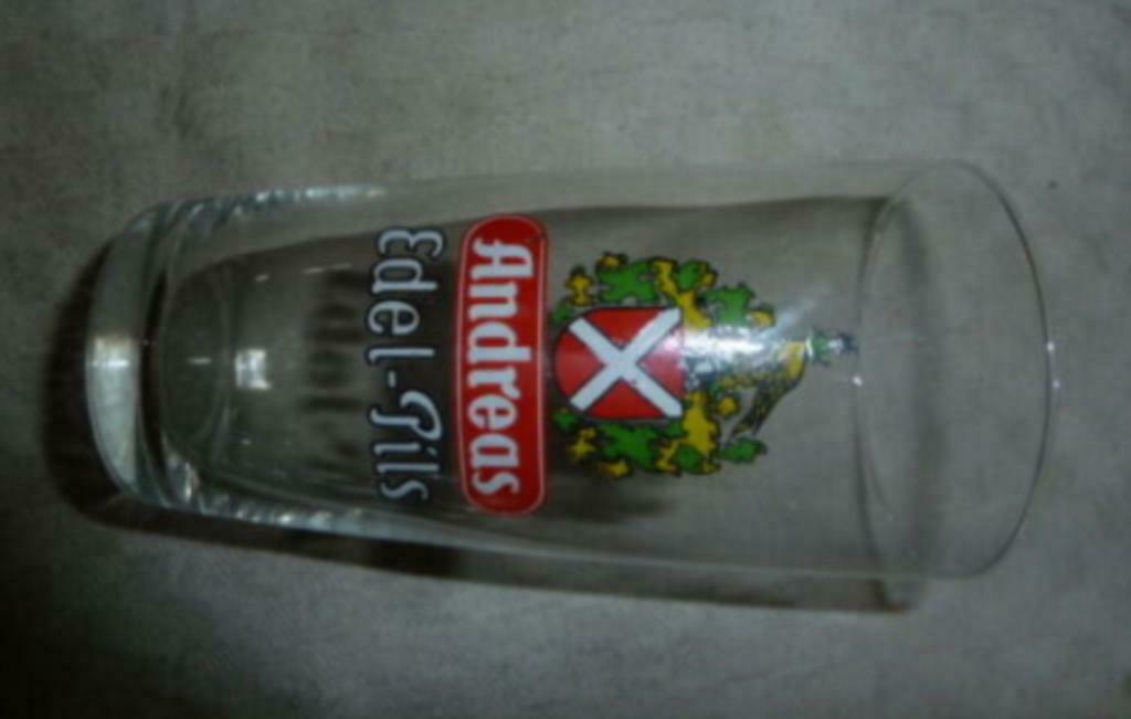 #H bier glas ANDREAS EDEL - PILS, Verzamelen, Glas en Drinkglazen, Nieuw, Bierglas, Ophalen of Verzenden
