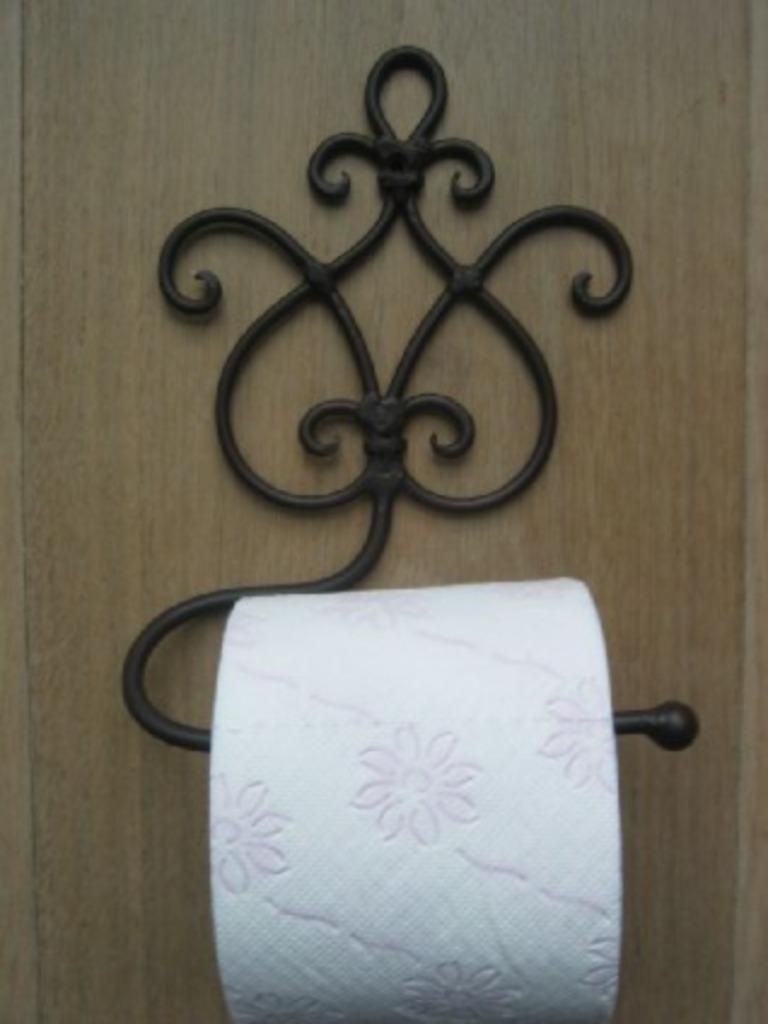 WC - Papier Rolhouder - Sierlijke - Landelijk Clayre & Eef, Huis en Inrichting, Ophalen of Verzenden, Nieuw, Bruin, Overige typen