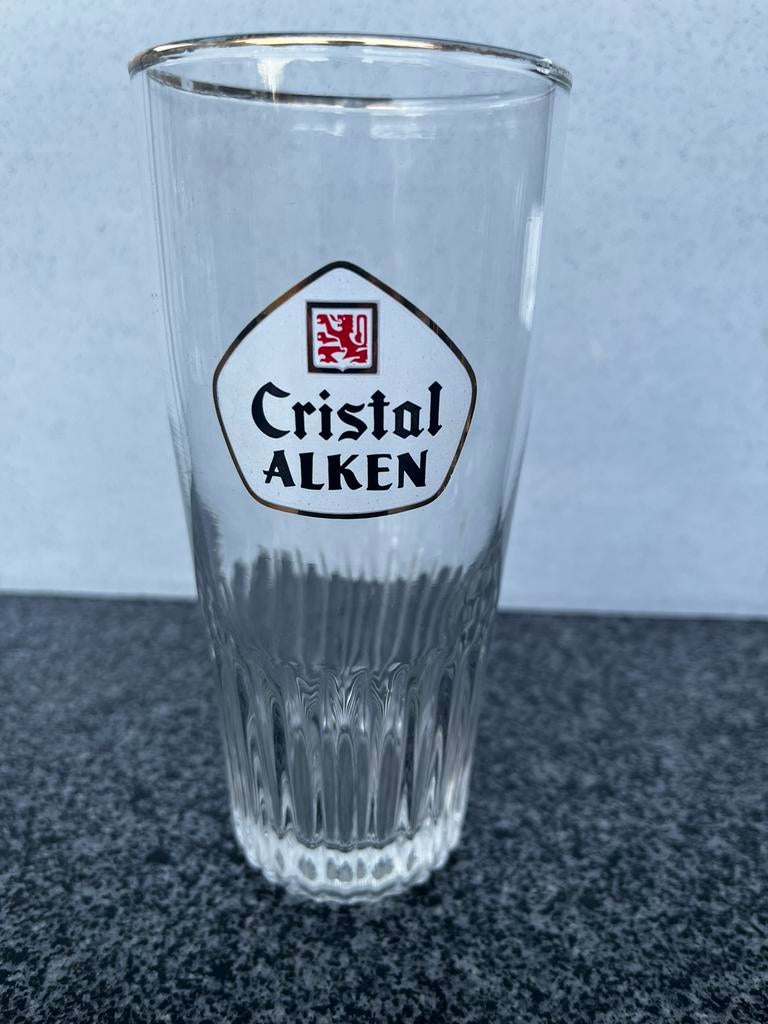 Bierglas Cristal Alken, Collections, Marques de bière, Enlèvement ou Envoi, Comme neuf, Leeuw