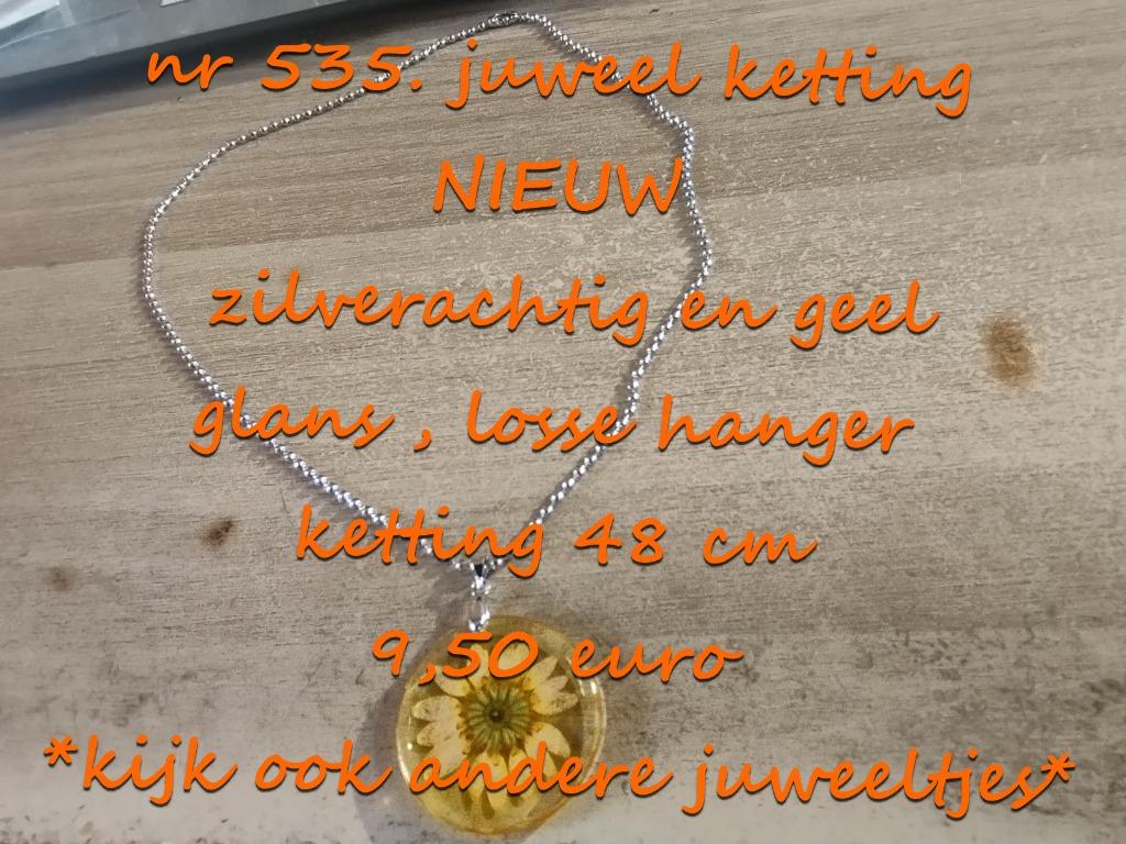535. juweel ketting , NIEUW , verzending inbegrepen, Verzenden, Geel, Nieuw, Overige materialen