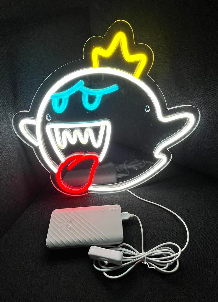 Neon light King Boo, Ophalen of Verzenden, Nieuw, Lichtbak of (neon) lamp