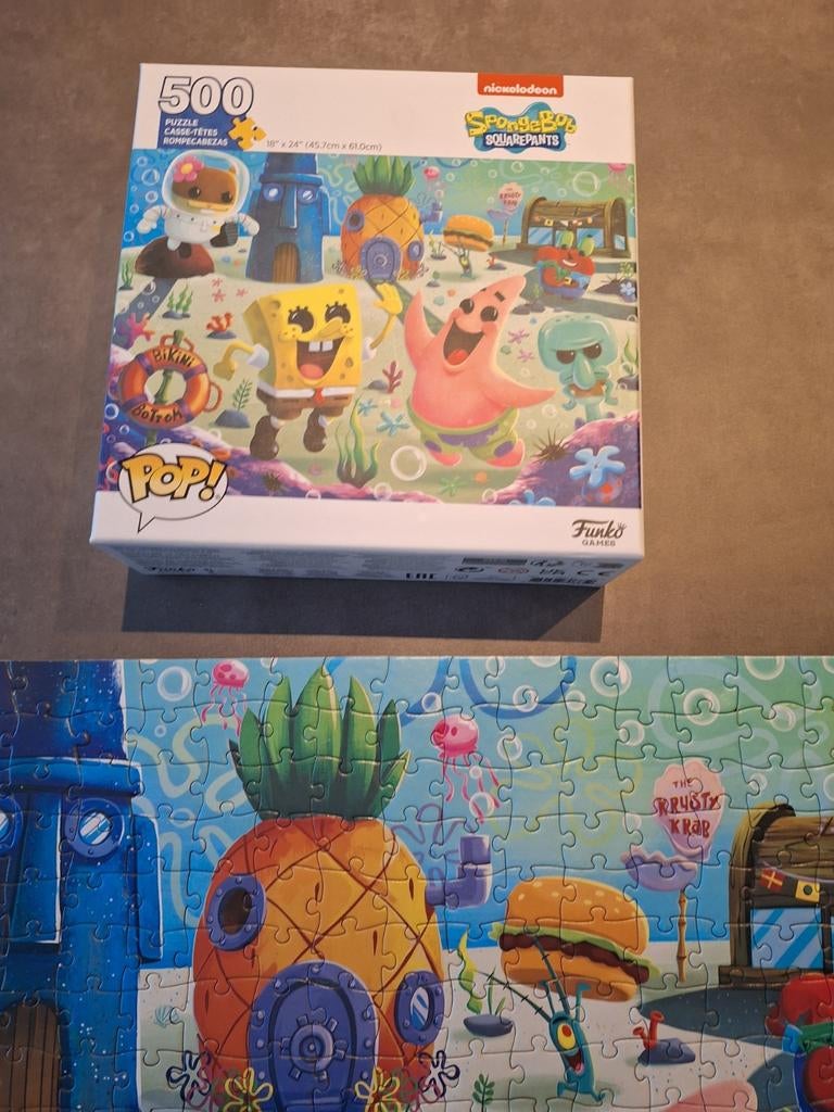 Puzzel spongebob 500 stukjes, Kinderen en Baby's, Speelgoed | Kinderpuzzels, Ophalen of Verzenden, Meer dan 50 stukjes, Zo goed als nieuw