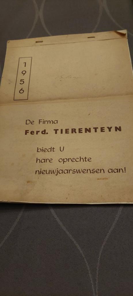 kalender van 1956, Divers, Calendriers, Enlèvement, Calendrier mensuel, Comme neuf
