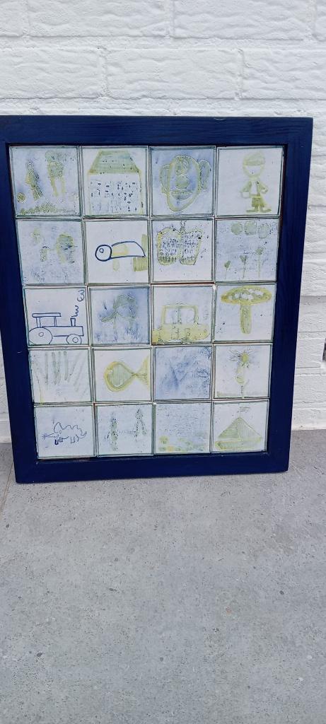 Kader gekerfde geglazuurde tegels, Antiek en Kunst, Ophalen