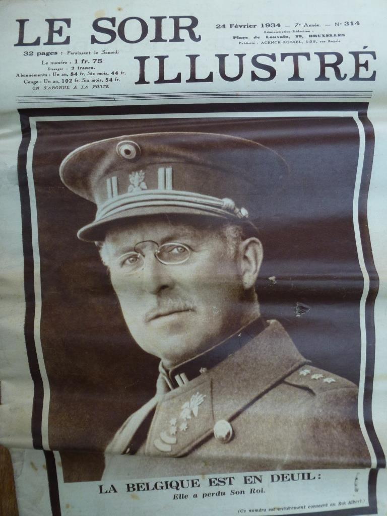 oude krant Le Soir Illustré 24 février 1934, Ophalen of Verzenden, Gebruikt, Overige typen