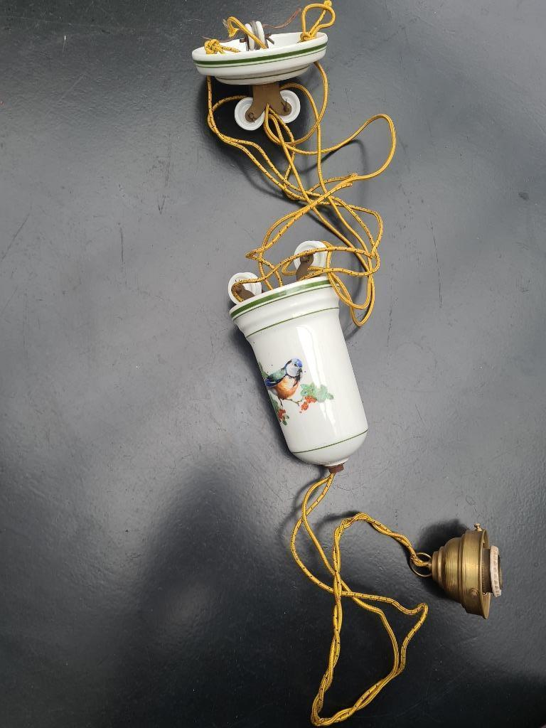 suspension porcelaine support lampe - Vintage, Enlèvement ou Envoi, Comme neuf, Autres matériaux