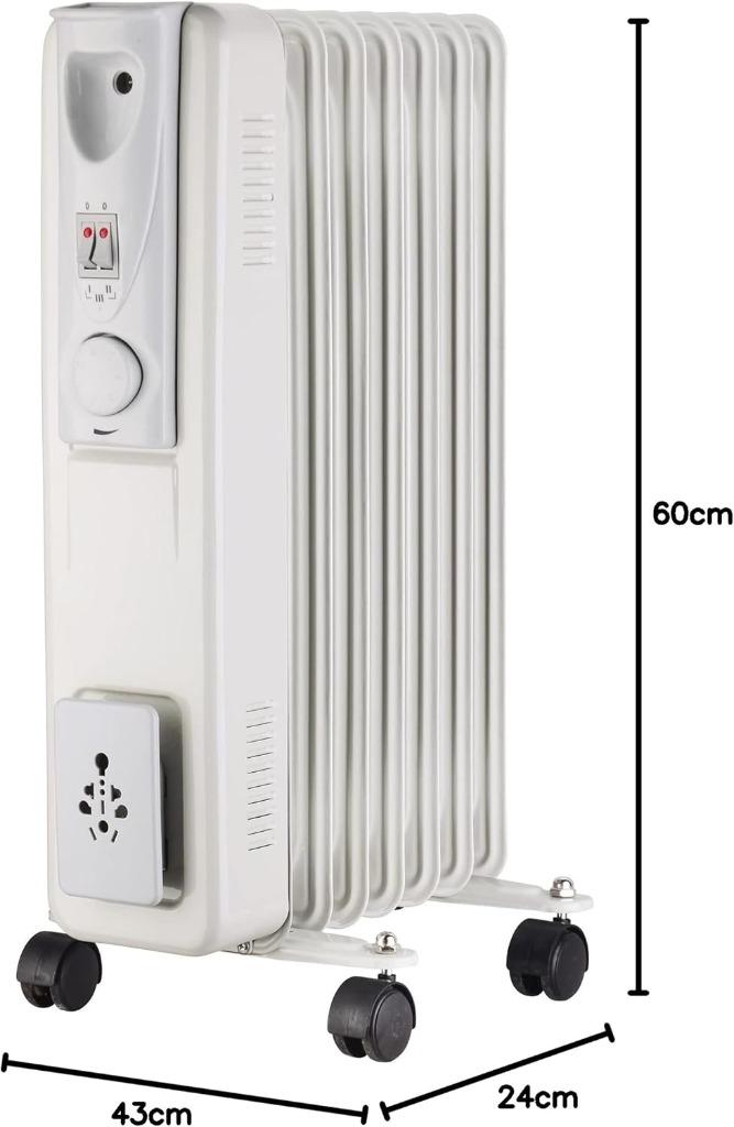 Compacte elektrische olieradiator – NIEUW in doos!, Doe-het-zelf en Bouw, Verwarming en Radiatoren, 30 tot 80 cm, Radiator, Nieuw