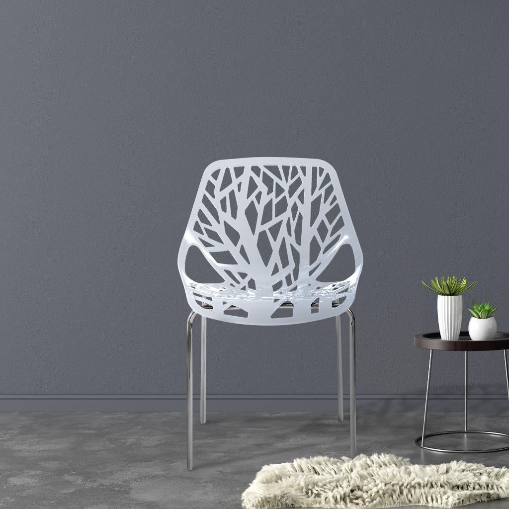 Italiaanse Design stoel voor Woonkamer-Kantoor-Terras.Nieuw!, Huis en Inrichting, Ophalen, Wit, Design, Nieuw