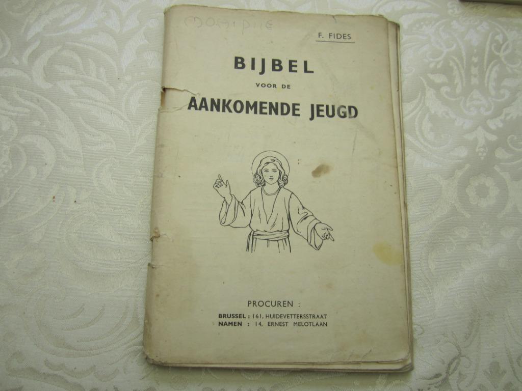 oud boek bijbel voor de aankomende jeugd, Enlèvement ou Envoi, Utilisé, Christianisme | Catholique