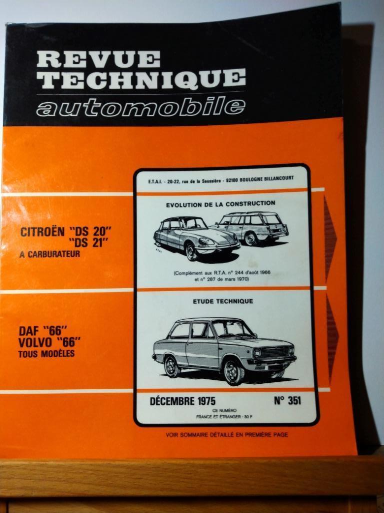 RTA - Daf 66 - Volvo 66 - Citroen DS 20 - DS 21 - n 351, Verzenden