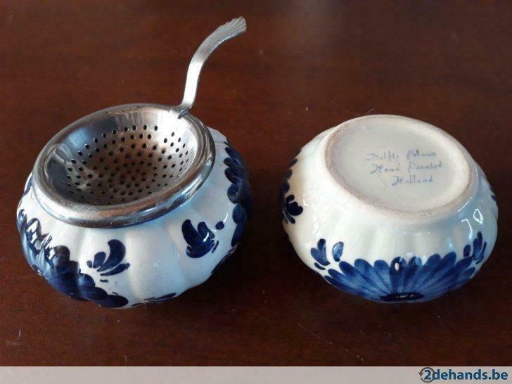 theepotjes delfts blauw hand painted holland, Antiek en Kunst, Ophalen