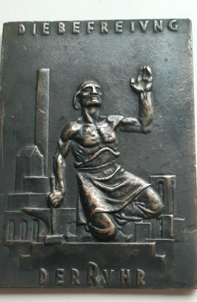 Essen plaquette de bronze (A.O. Holub) 1925, Collections, Objets militaires | Général, Enlèvement ou Envoi