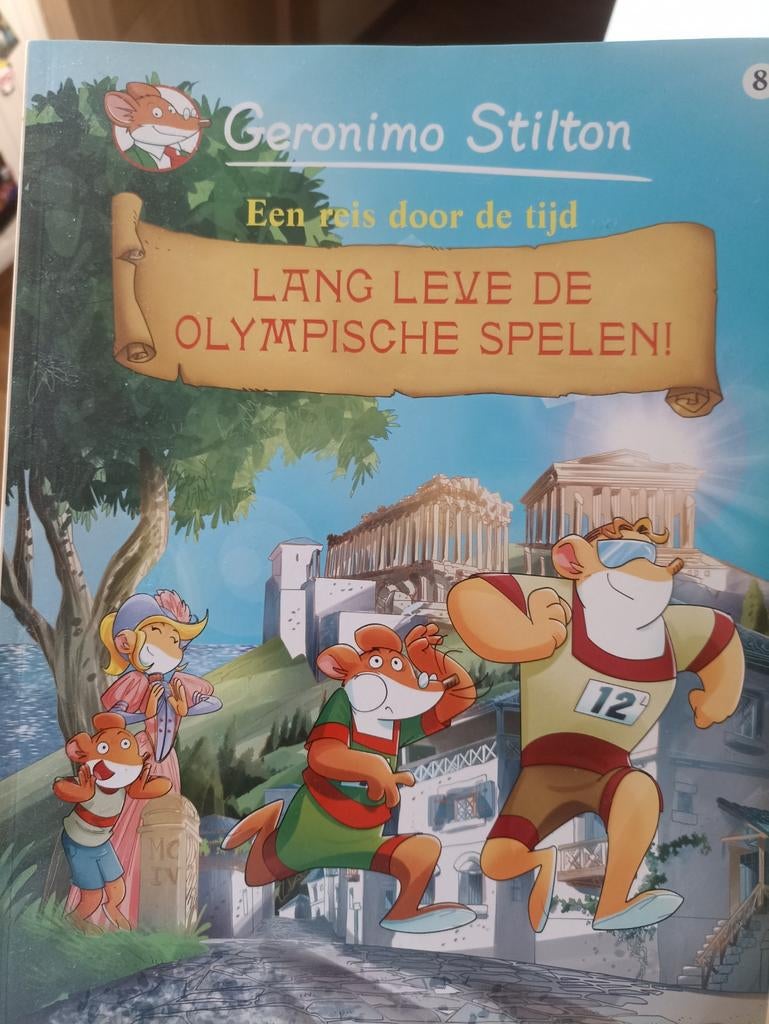 Geronimo Stilton - Lang leve de Olymische Spelen, Ophalen of Verzenden, Zo goed als nieuw, Geronimo Stilton