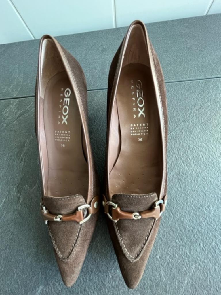 BRUIN DAIM GEOX SCHOENEN, Geox, Schoenen met lage hakken, Bruin, Nieuw