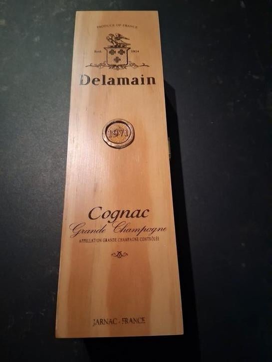 Delamain Grande champagne cognac 1971, Collections, Vins, Enlèvement, Comme neuf, Champagne