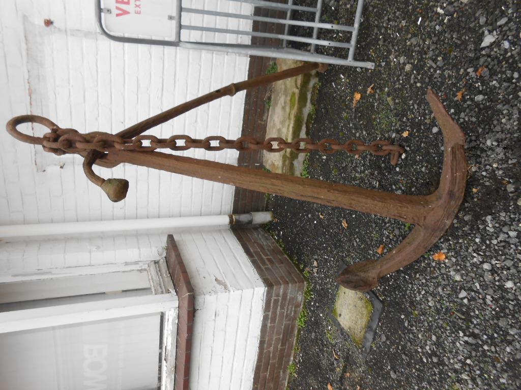 ANKER 170 cm  MET STEUN EN KETTING  van  1914, Ophalen