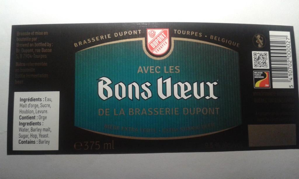 Étiquette de bière Brasserie Dupont, Collections, Marques de bière, Enlèvement ou Envoi, Neuf