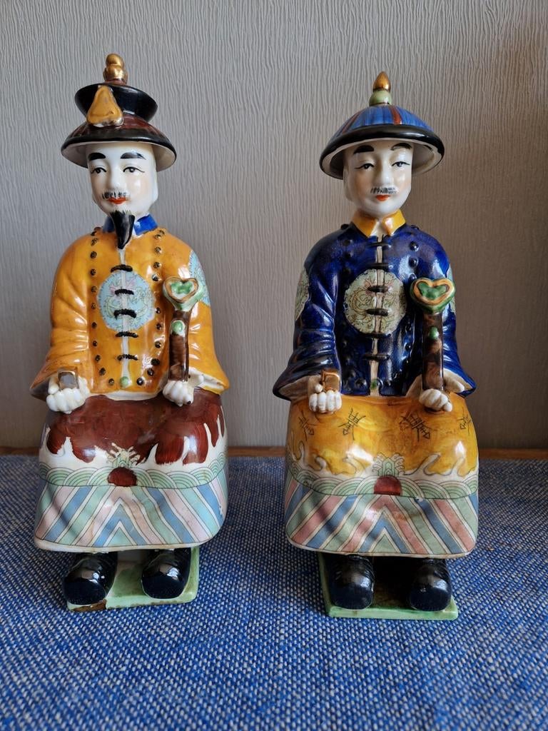 2 oude handgeschilderde chinese Keizers porselein, Ophalen of Verzenden