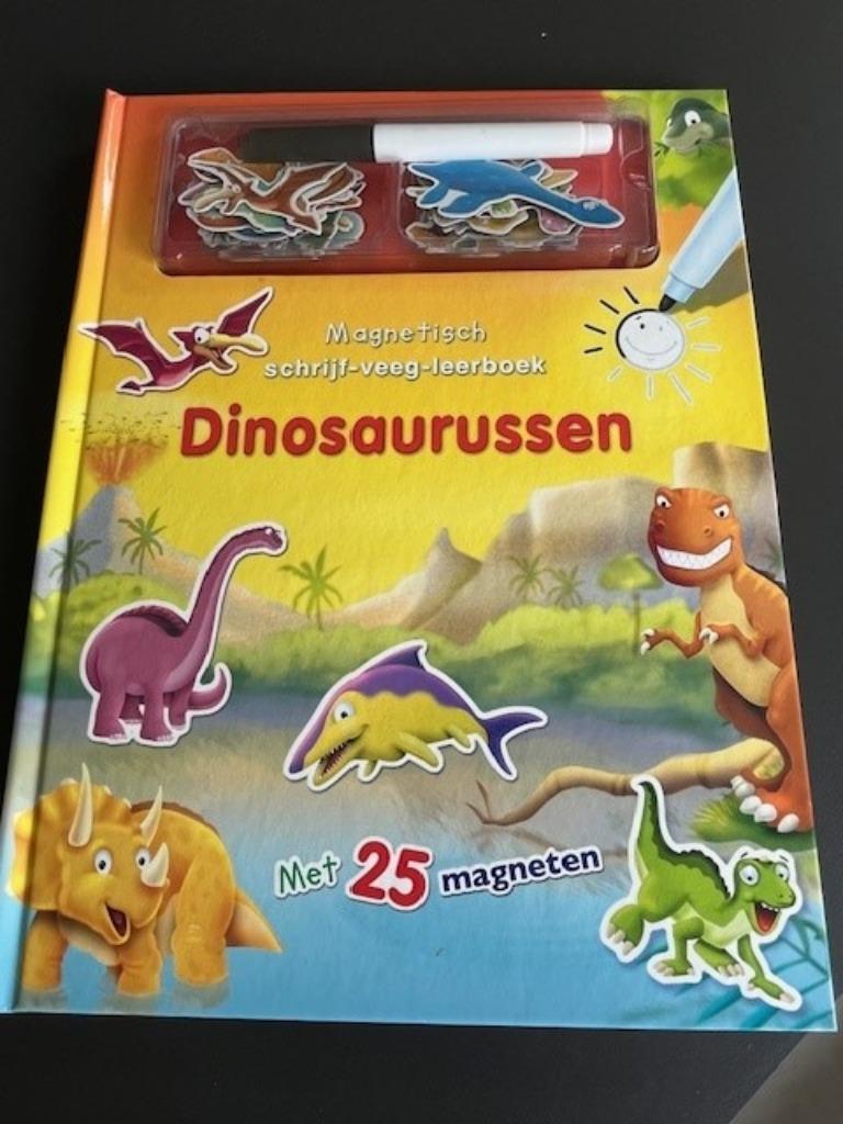 Dinosaurussen Magnetisch boek, Boeken, Kinderboeken | Jeugd | onder 10 jaar, Zo goed als nieuw, Non-fictie, Ophalen of Verzenden