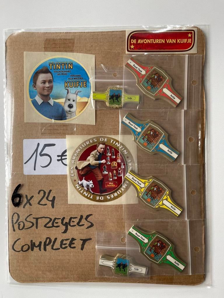 Kuifje sigarenbanden royal flush compleet 144 stuks nieuw, Verzamelen, Ophalen of Verzenden, Kuifje, Nieuw, Overige typen