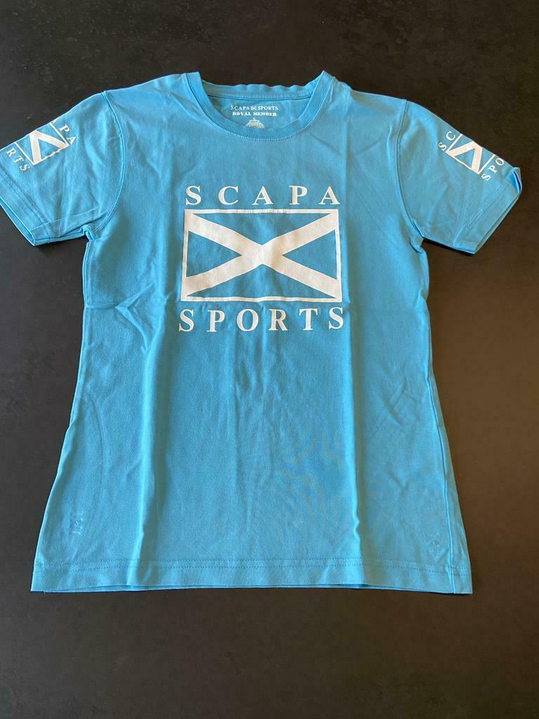 Scapa Sport turquoise T-shirt maat 8 jaar. Zeer goede staat., Enfants & Bébés, Garçon, Scapa, Enlèvement ou Envoi, Chemise ou À manches longues