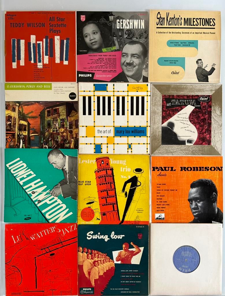107 disques de jazz et de blues 25cm, Enlèvement, Comme neuf, Blues