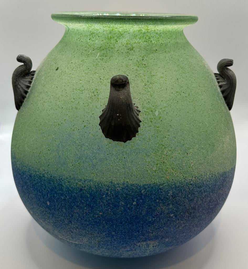 Italiaanse Scavo Art Glas Vaas Murano, Ophalen of Verzenden