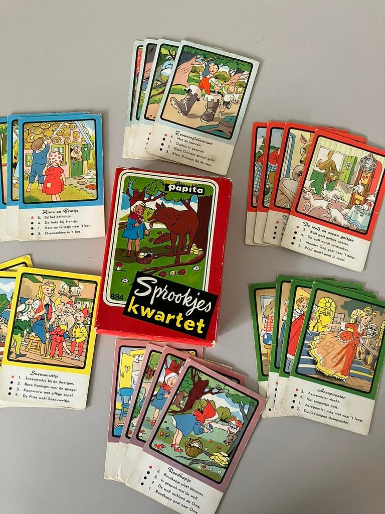 VINTAGE kaartspel/kwartet ‘Sprookjes’., Ophalen of Verzenden