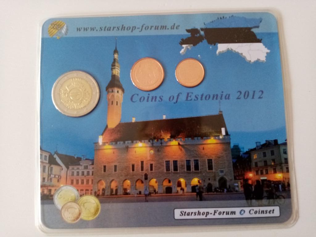 Pièce de monnaie 2 €, 1 et 2cents, Timbres & Monnaies, Monnaies | Europe | Monnaies euro, Enlèvement, Estonie, Série