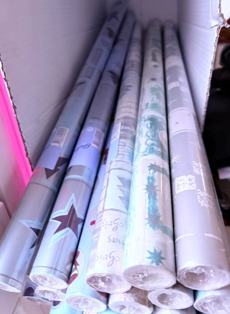 Vintage geschenkpapier  200 x 70 cm, Ophalen of Verzenden