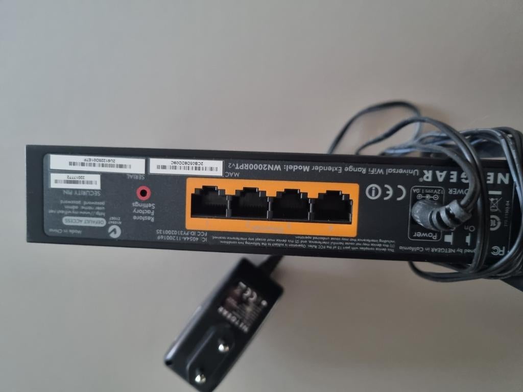 Netgear WN2000RPTv2 wifi range extender, Ophalen of Verzenden, Zo goed als nieuw