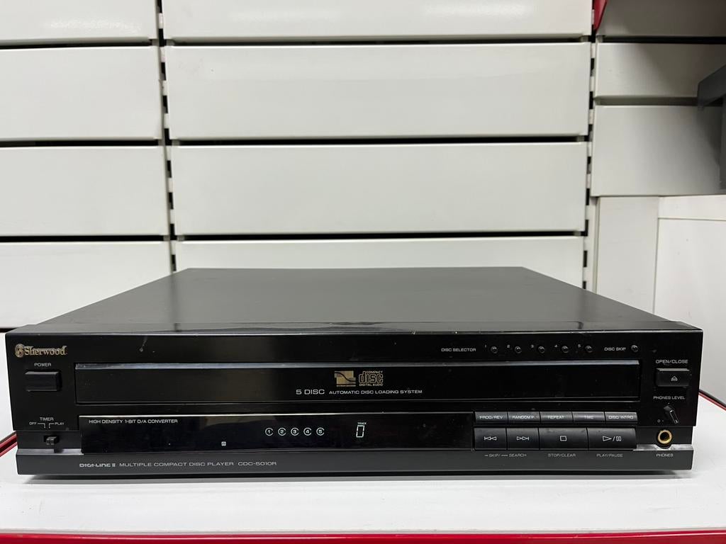 Sherwood CDC-5010R - Lecteur CD 5 disques (carrousel), Enlèvement, Utilisé
