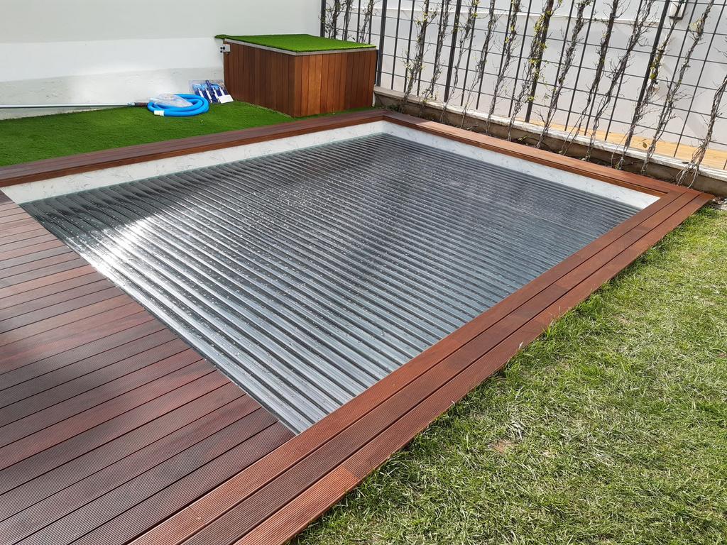 Volet polycarbonate solaire anti-algues et pvc couleur., Enlèvement ou Envoi, Neuf, Couverture de piscine