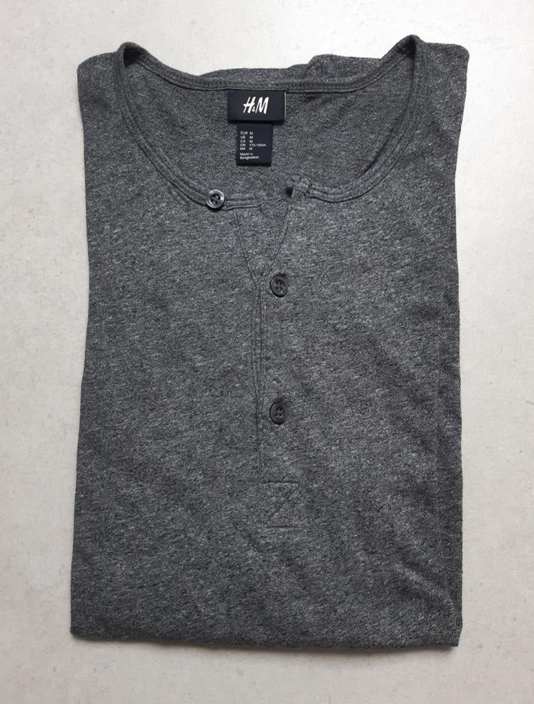 T-shirt gris à longues manches pour homme H&M taille M, Vêtements | Hommes, T-shirts, Gris, Enlèvement ou Envoi, Comme neuf, H&M