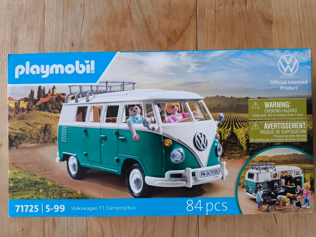 PLAYMOBIL : VOLKSWAGEN T1 Camping Bus. No : 71725/5-99., Ophalen of Verzenden, Zo goed als nieuw