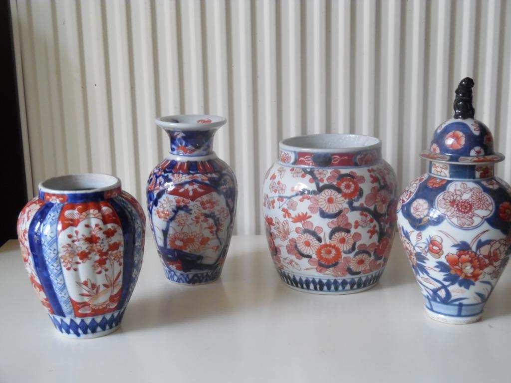 Imari porseleinen vaasjes, Ophalen of Verzenden