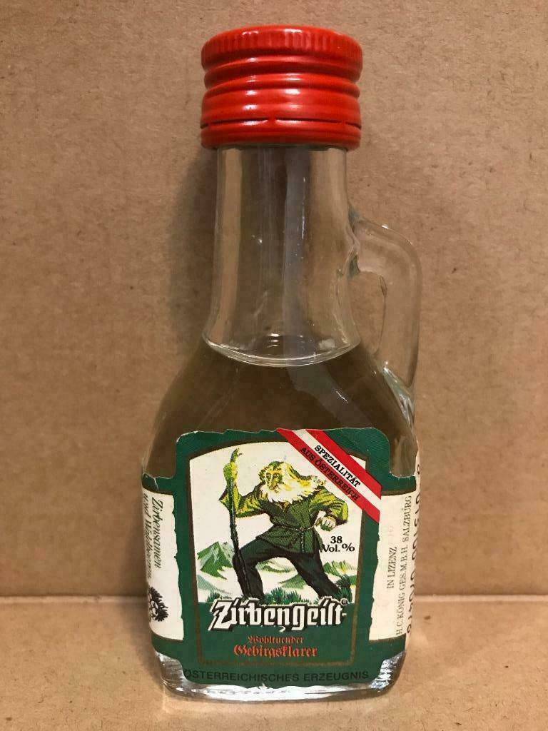 Zirbengeist - Mignonnette d'alcool - 4 cl - Autriche, Neuf, Autres régions, Enlèvement ou Envoi, Pleine