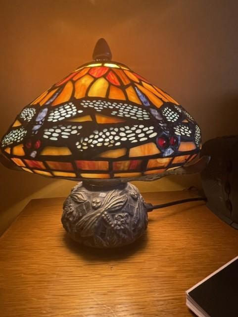 Paire de lampes style Tiffany / vitrail en très bon état, Moins de 50 cm, Verre, Comme neuf, Enlèvement