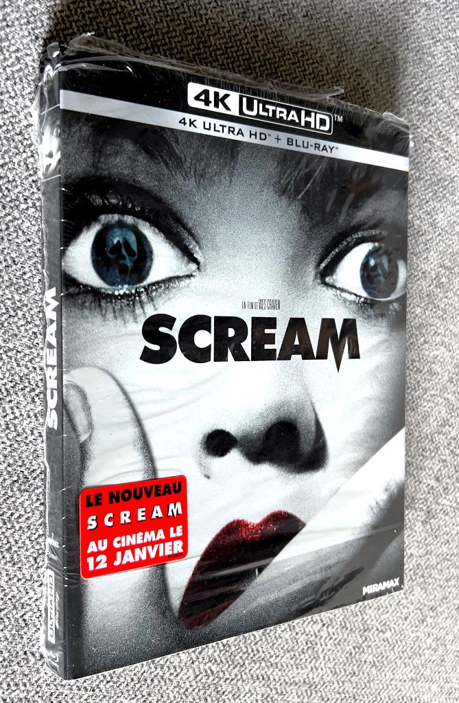 SCREAM /// Bluray 4KHD + Bluray HD /// Staat Als Nieuw, Cd's en Dvd's, Ophalen of Verzenden, Zo goed als nieuw, Horror