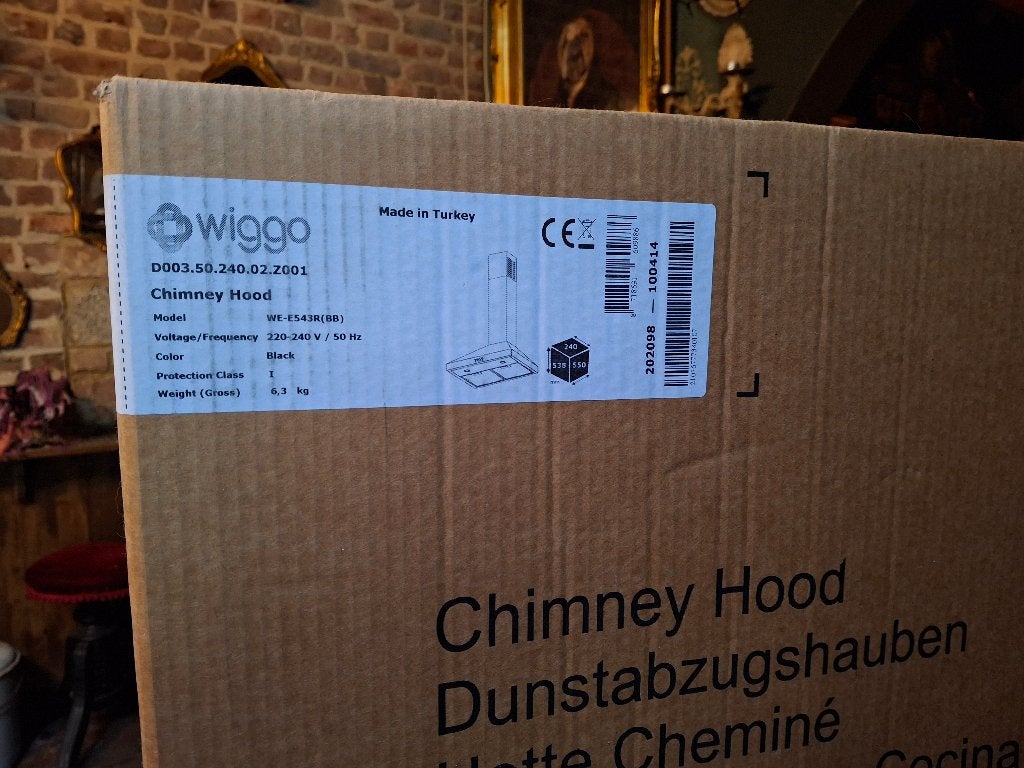 Dampkap Wiggo nieuw, Wandschouwkap, Motor, Nieuw, Ophalen of Verzenden