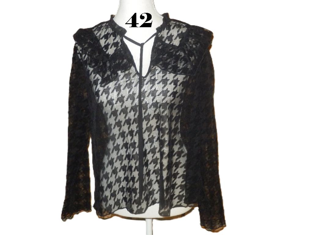(193)- blouse femme t.xL noire - tissaia -, Kleding | Dames, Blouses en Tunieken, Zwart, Maat 42/44 (L), Ophalen of Verzenden